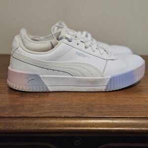 Puma Women's White Soft Foam Sneakers, Size 10